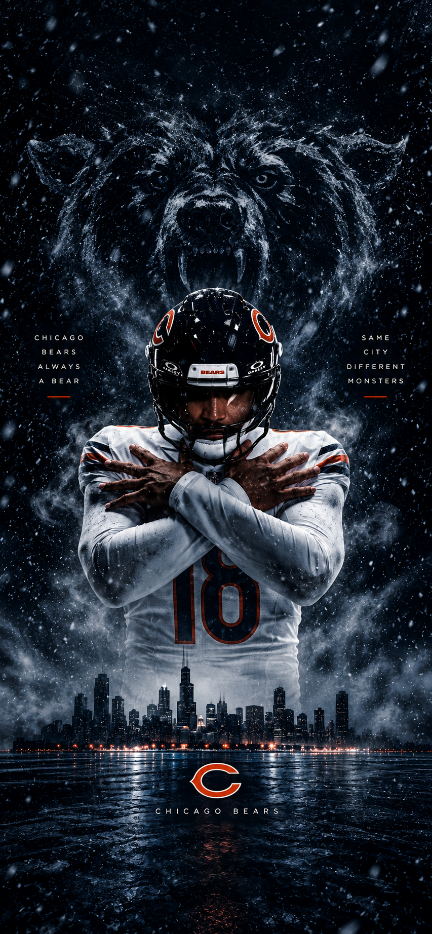Frozen Bears — Chicago Bears fan-art wallpaper