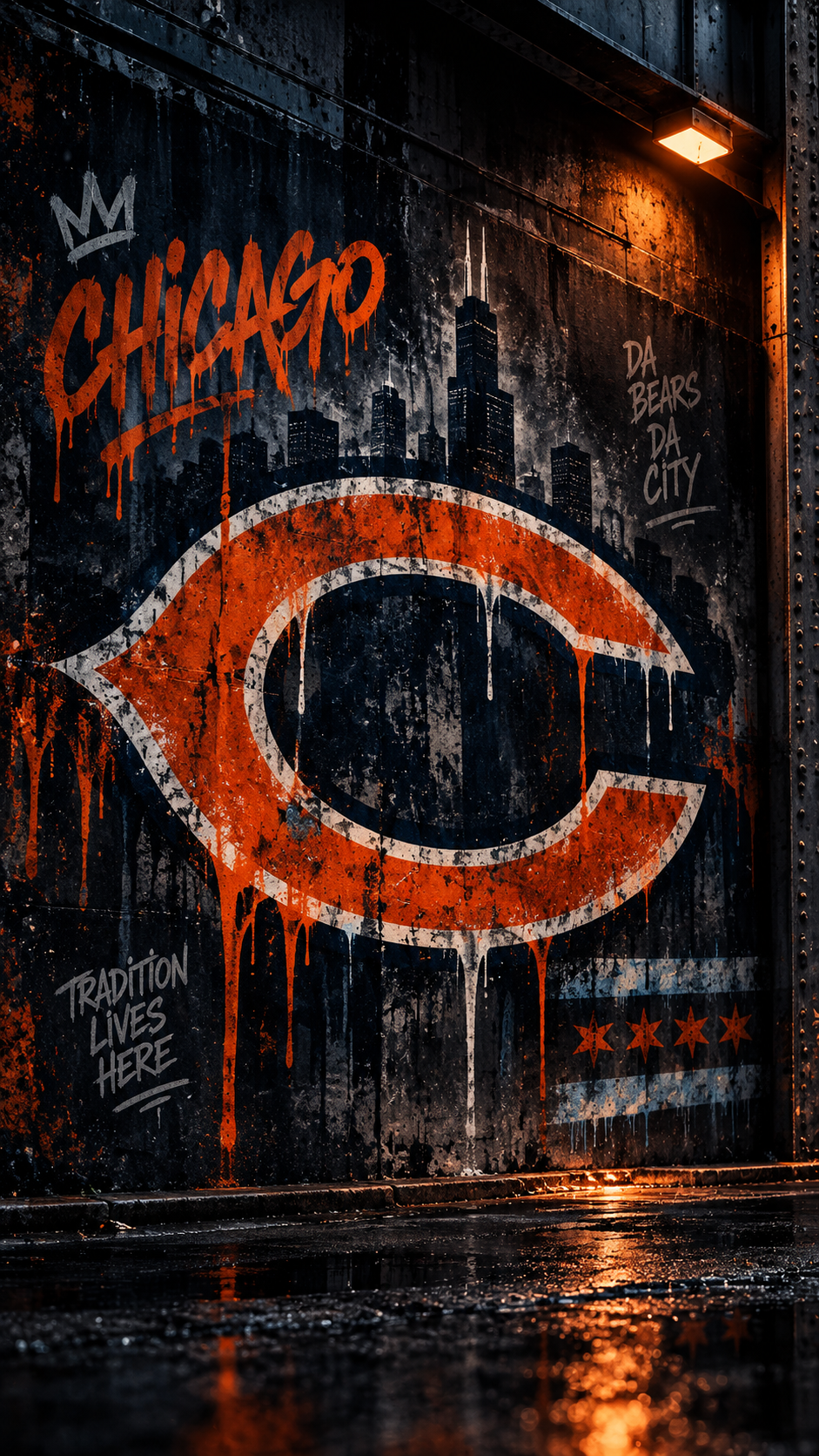 Underpass Mural — Chicago Bears fan-art wallpaper